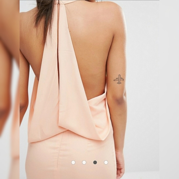 MISSGUIDED | Peach Cowl Back Maxi Dress - Picture 13 of 16